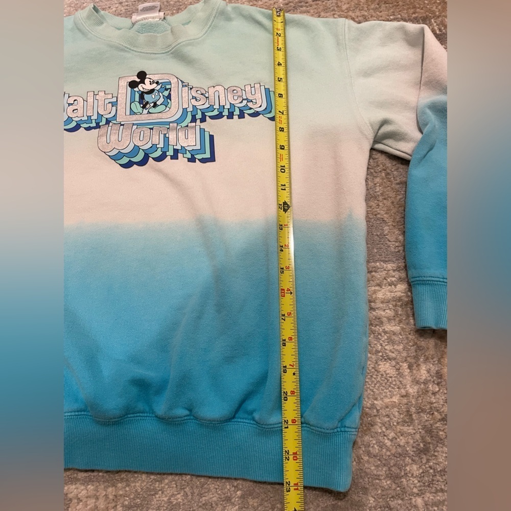 Mickey Mouse Ombré Pullover Crewneck Sweatshirt Walt Disney World Women’s Medium - Picture 7 of 7